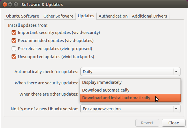 Download and install automatically Download and install automatically