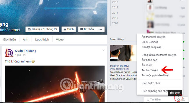 Cách ẩn nick Facebook khi đang Online