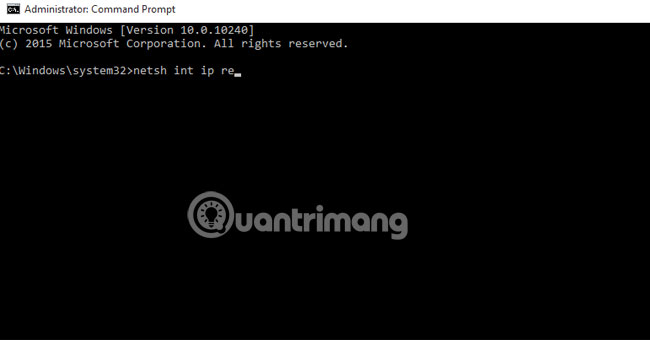 Khôi phục IP Configurations bằng câu lệnh Command Prompt