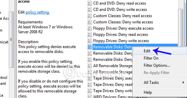 Removable Disks: Deny Execute access Diệt virus bằng tay