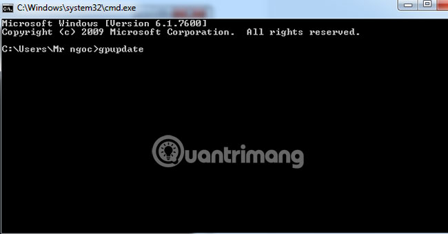 Nhập lệnh Diệt virus bằng tay