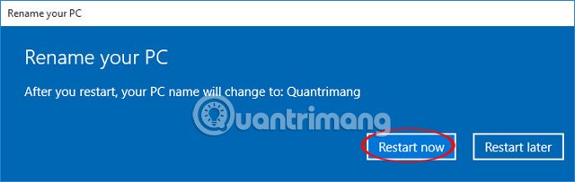 Đổi tên máy tính 