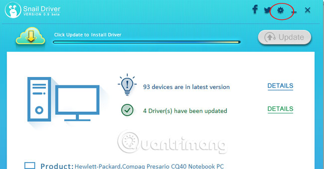 Kiểm tra thư mục lưu driver tải về tự động cập nhật driver trên Windows bằng SnailDriver