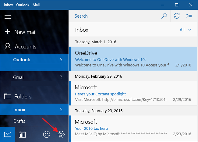 Vô hiệu hóa Conversation View trên ứng dụng Mail Windows 10