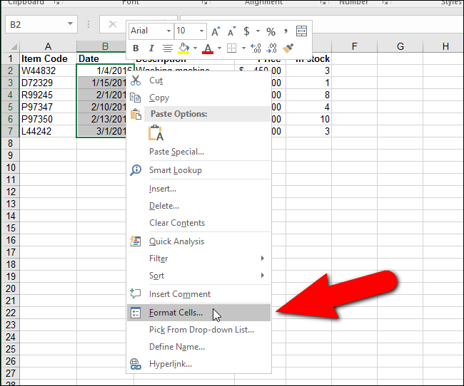 Đổi dấu gạch chéo thành dấu chấm trong định dạng ngày trên Excel