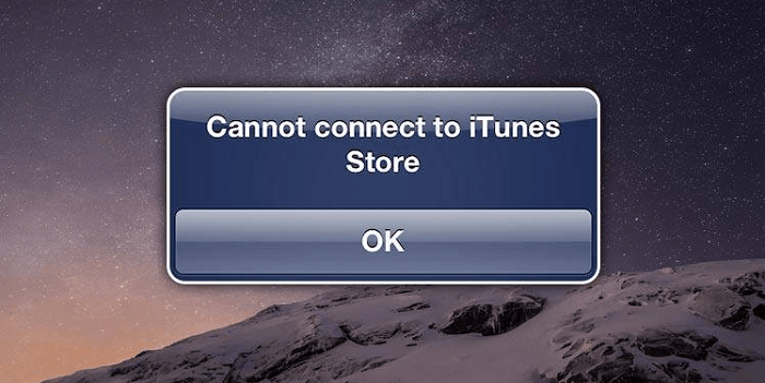 Lỗi Không kết nối được iTunes Store