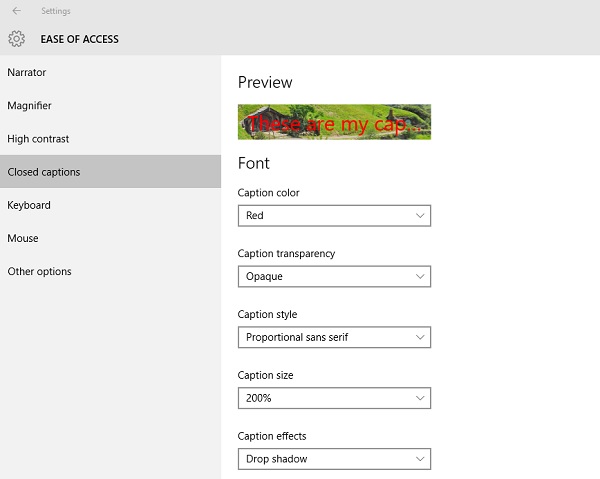 chọn Ease of Access chọn Ease of Access