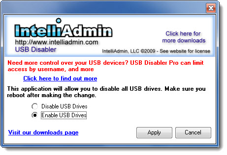 USB Drive Disable/Enable USB Drive Disable/Enable