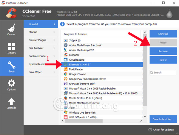 Quản lý chương trình Hướng dẫn sử dụng CCleaner hiệu quả