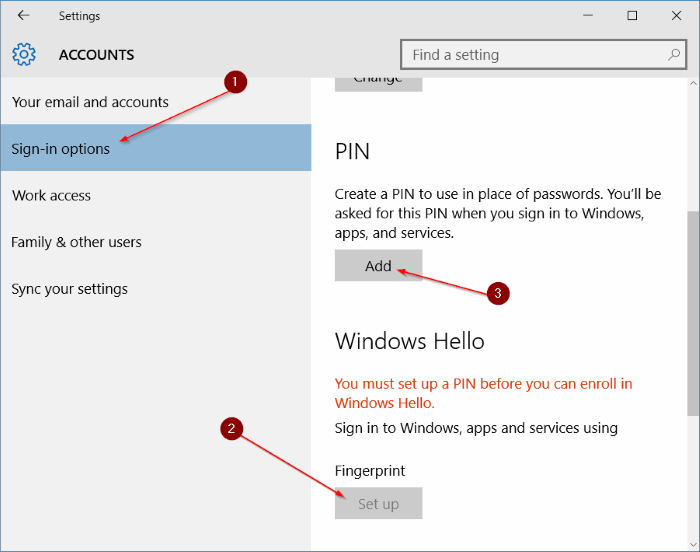 Cách Thêm / Xóa Vân Tay Cho Tài Khoản Trong Windows 10 - VERA STAR