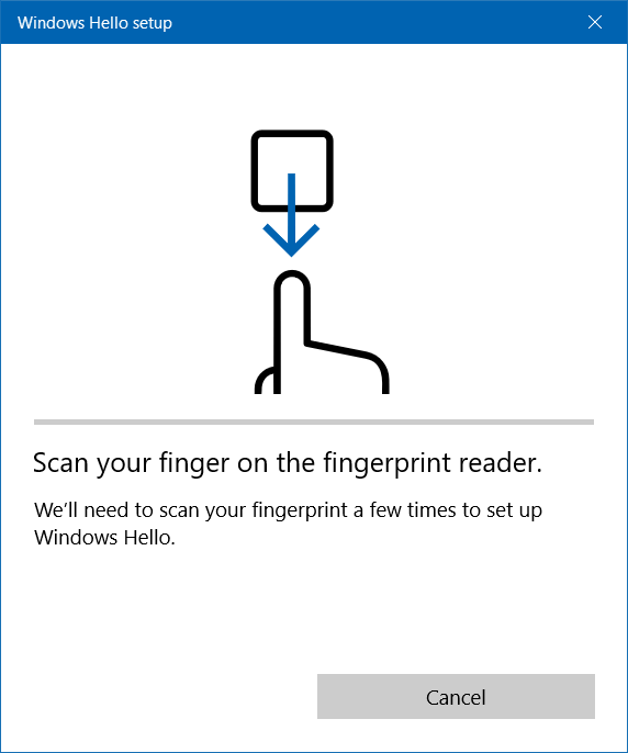  Windows Hello fingerprint