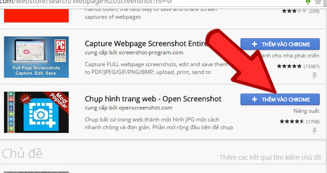 Cách chụp ảnh website trên trình duyệt Cốc Cốc