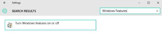 Turn Windows features on or off Turn Windows features on or off