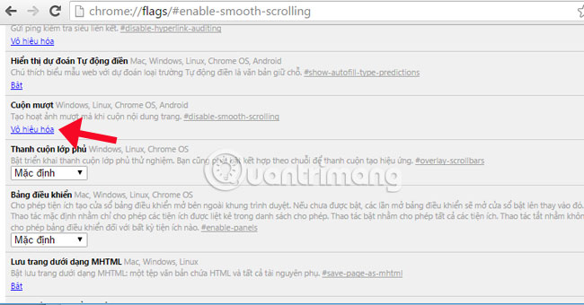 Cách tắt tính năng cuộn mượt trong Google Chrome