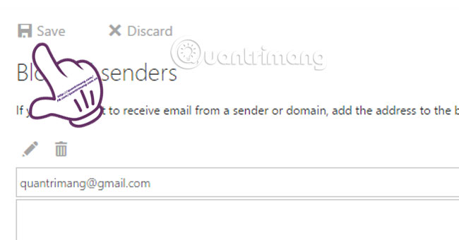 Chặn email trong Hotmail