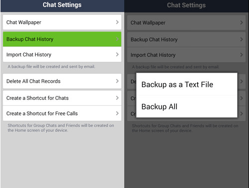 Sao lưu lịch sử Chat Sao lưu lịch sử Chat