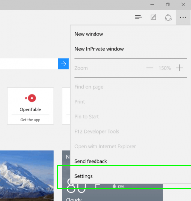 chọn Settings chọn Settings