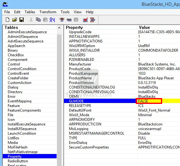 Thay đổi giá trị GLMODE từ True thành False Thay đổi giá trị GLMODE từ True thành False
