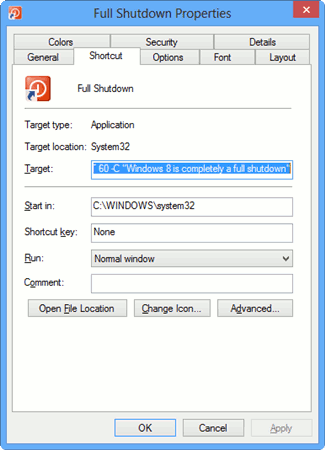  chọn Change icon....