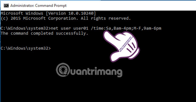 Thiết lập thời gian cho tài khoản User trên Windows Thiết lập thời gian cho tài khoản User trên Windows