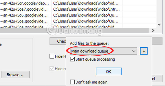 Main download queue