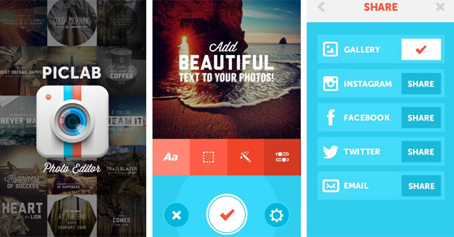 Ứnng dụng PicLab  9 ứng dụng với tính năng hỗ trợ tạo Typography