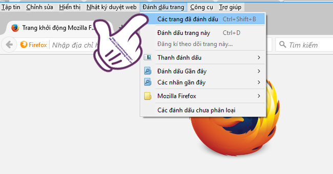 Cách khôi phục bookmarks trên Firefox