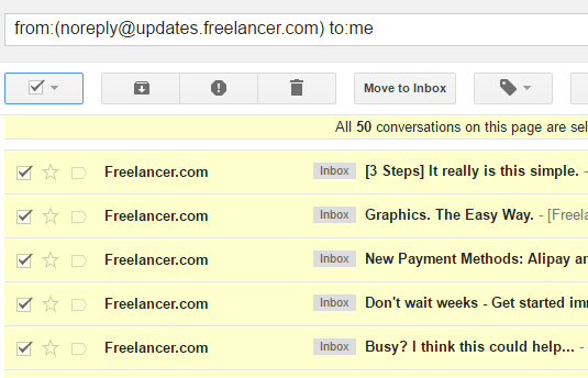 Xóa các email Gmail đã chọn 