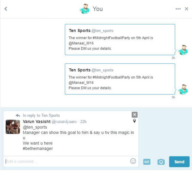 click chọn Send để chia sẻ Tweet ở chế độ riêng tư click chọn Send để chia sẻ Tweet ở chế độ riêng tư