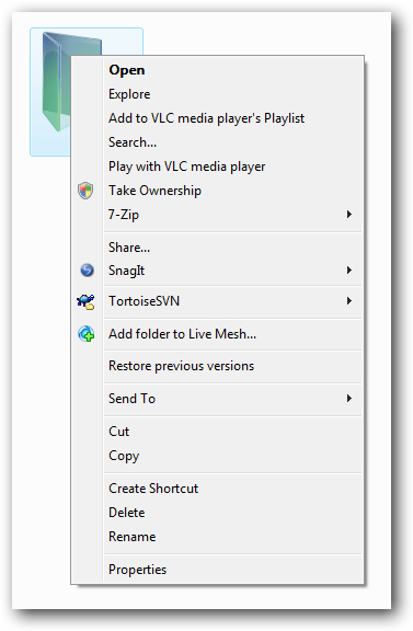 Menu Context Menu Context