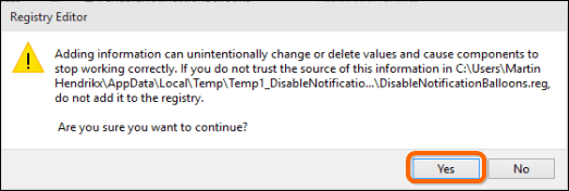 click chọn Yes  click chọn Yes