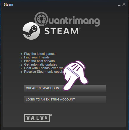 Tạo tài khoản mới  Đây là cách đăng ký tài khoản Steam trên máy tính