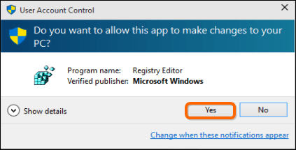 chọn Yes   chọn Yes