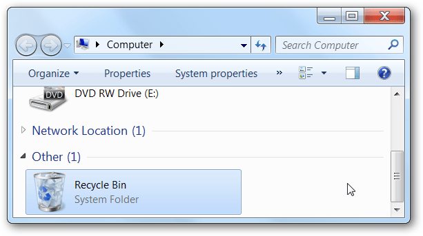 thêm Recycle Bin vào giao diện My Computer  thêm Recycle Bin vào giao diện My Computer