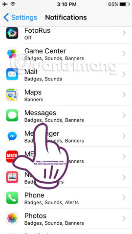 Cách tắt chế độ hiển thị nội dung tin nhắn trên iPhone