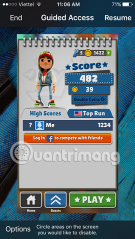 Cách không click vào quảng cáo khi chơi game trên iPhone