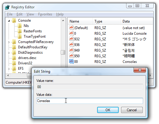 Value name Value name