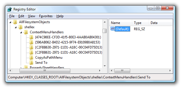 giao diện trình Registry