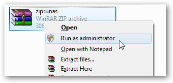 kích chuột phải vào file mà mở file dưới quyền Admin
