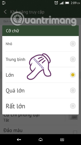 Cách phóng to chữ trên thiết bị iOS, Android