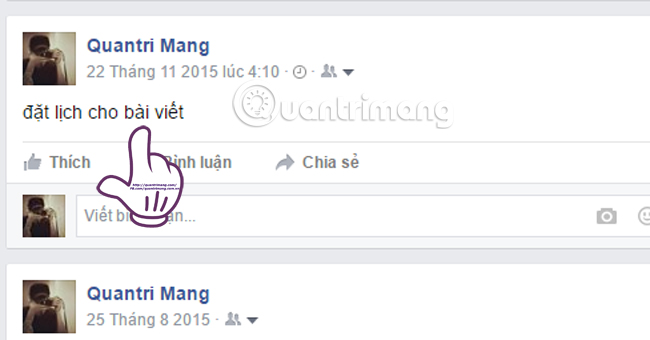 Bài viết trên Timeline  Facebook đã cho phép thêm ngày giờ vào trạng thái