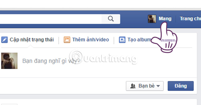 Tài khoản cá nhân  Facebook đã cho phép thêm ngày giờ vào trạng thái