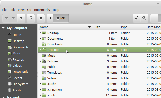 kích đúp chuột chọn thư mục Dropbox kích đúp chuột chọn thư mục Dropbox