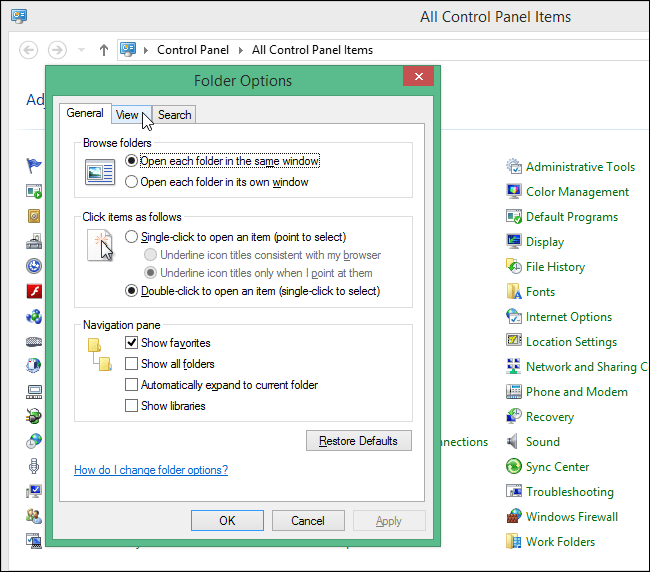 chọn thẻ View chọn thẻ View