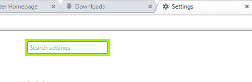 Setting search. Search settings.