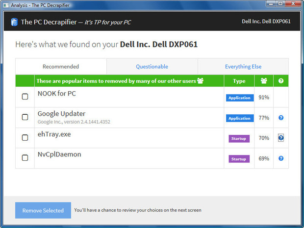 The PC Decrapifier