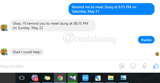 Lên lịch nhắc công việc  trợ lý ảo nhắc việc Jarvis