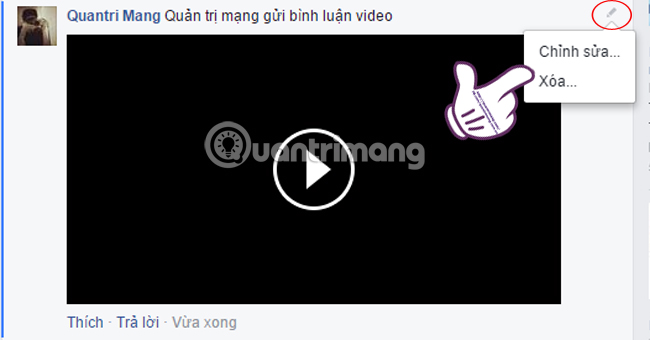 Chỉnh sửa video gửi bình luận bằng video