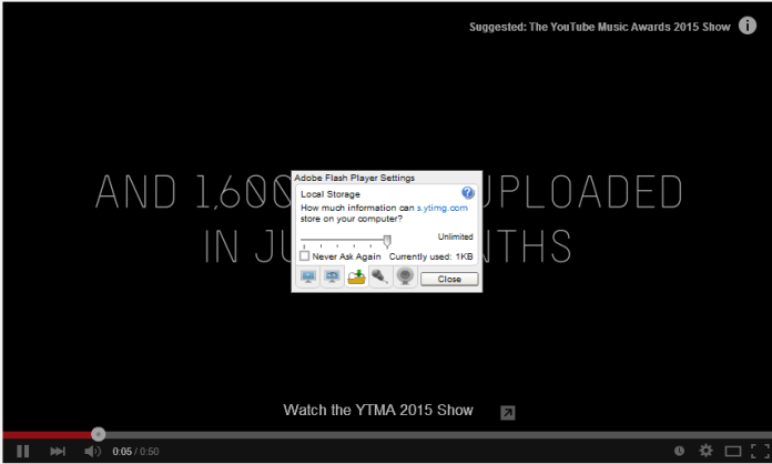 Tăng kích thước bộ nhớ cache Flash Player