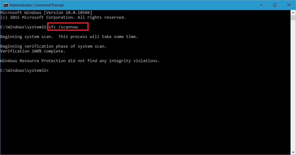 Sử dụng lệnh SFC scannow để sửa lỗi file hệ thống Windows 10
